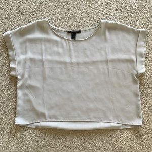 Forever 21 cropped pale gray colored blouse size Medium